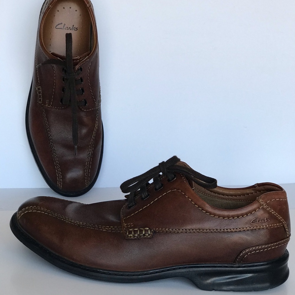 Clarks Colson Oxford Leather Mens Lace Up Shoes sz 11.5 Comfortable Fit 26068037